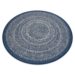 Tapis cercle EN CORDE SISAL FLAT 48834591 points bleu