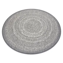 Tapis cercle EN CORDE SISAL FLAT 48834637 points gris