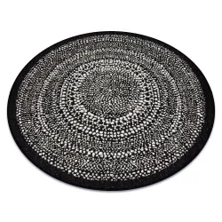 Tapis cercle EN CORDE SISAL FLAT 48834690 points noir