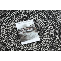Tapis élégant à pois, idéal pour des intérieurs modernes