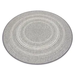Tapis cercle EN CORDE SISAL FLAT 48837637 Boho, tresser gris