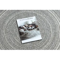 Tapis rond en sisal gris, style boho, parfait pour des intérieurs modernes