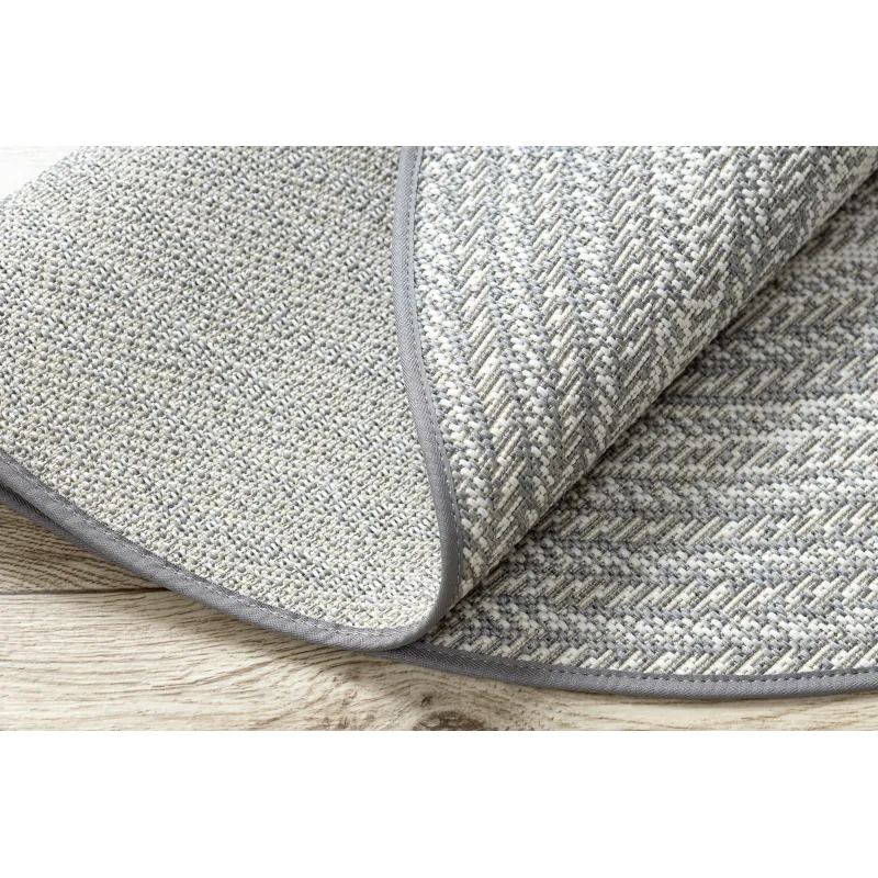 Tapis en sisal gris, tressé, parfait pour la chambre ou le salon