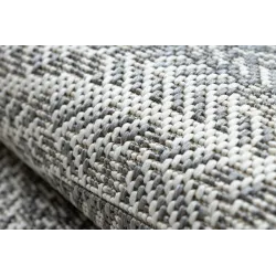 Tapis rond gris en sisal, pour la chambre d'enfant, sûr et élégant