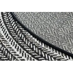 Tapis en sisal à texture lisse, noir, pour des espaces modernes