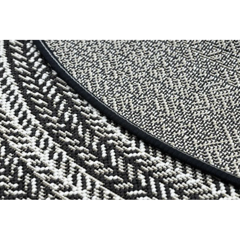 Tapis en sisal à texture lisse, noir, pour des espaces modernes