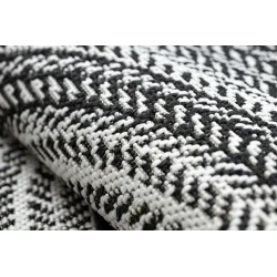 Tapis pour chambre d'enfant, en sisal noir, style boho, facile à nettoyer