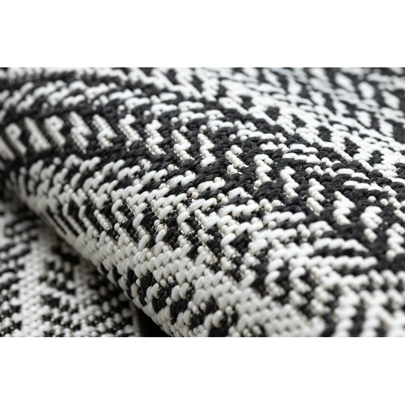 Tapis pour chambre d'enfant, en sisal noir, style boho, facile à nettoyer