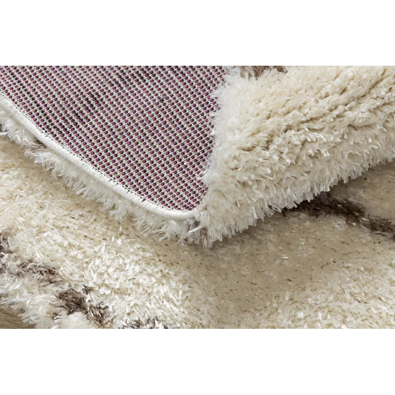 Tapis FLUFFY 2371 confortable pour le jardin en crème et beige