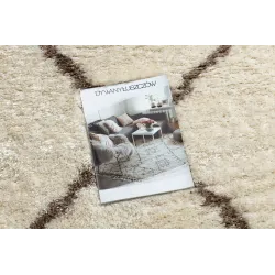 Tapis FLUFFY 2373 à motif carreaux, cercle, parfait pour un intérieur moderne