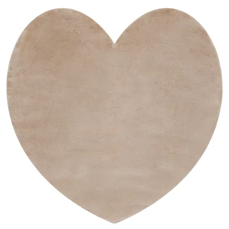 Tapis shaggy beige, antidérapant et lavable, idéal pour le salon