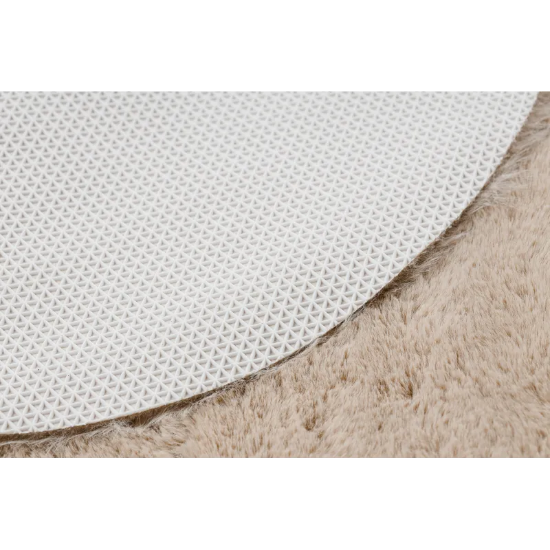 Tapis shaggy polyvalent beige, idéal pour le jardin ou la terrasse