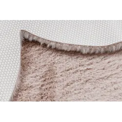 Tapis shaggy rose en peluche, idéal pour l'extérieur
