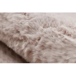 Tapis shaggy rose en peluche, idéal pour se détendre
