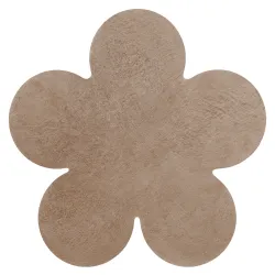 Tapis SHAPE 3106 Shaggy Fleur - beige en peluche, antidérapant, lavable