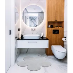 Tapis Shaggy gris, idéal pour les intérieurs modernes et confortables