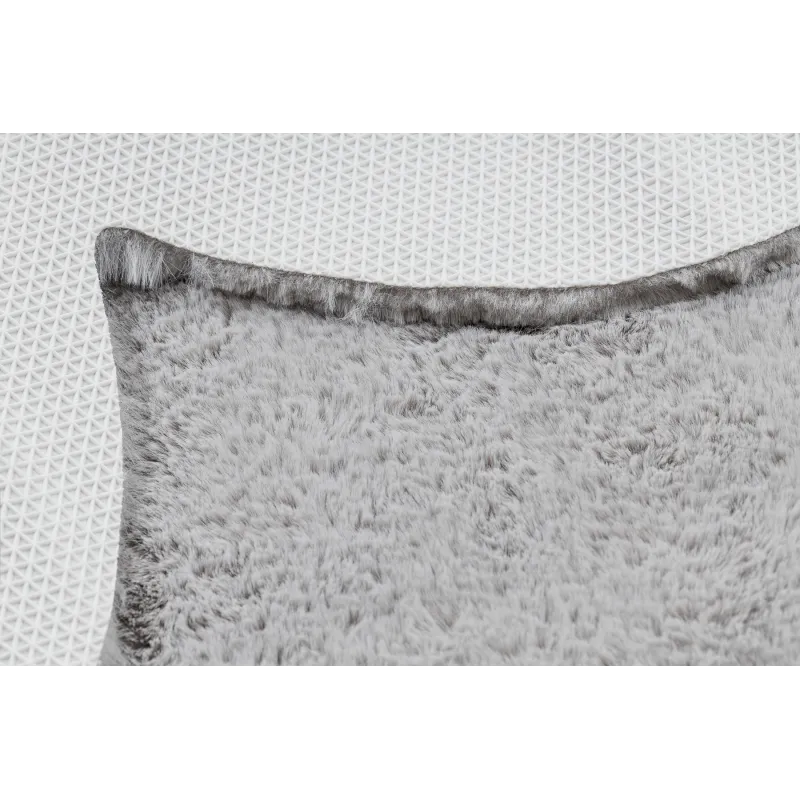Tapis Shaggy pour jardin, résistant à l'humidité, couleur grise