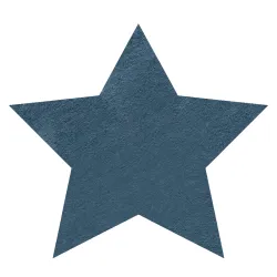 Tapis SHAPE 3148 Shaggy Star - bleu en peluche, antidérapant, lavable