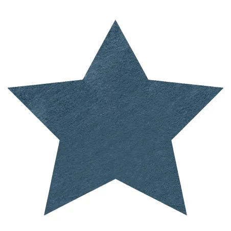 Tapis SHAPE 3148 Shaggy Star - tapis bleu, antidérapant, lavable