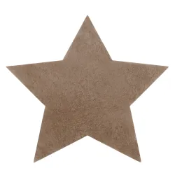 Tapis SHAPE 3148 Shaggy Star - beige en peluche, antidérapant, lavable