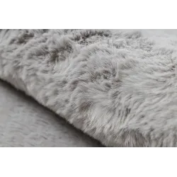 Tapis élégant gris Shaggy, parfait pour un intérieur moderne
