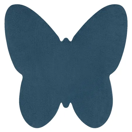 Tapis SHAPE 3150 Papillon - bleu, peluche, antidérapant, tapis shaggy