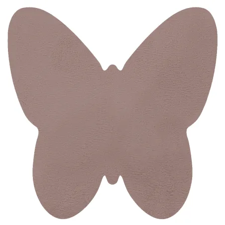 Tapis SHAPE 3150 Shaggy Papillon en rose, antidérapant et lavable