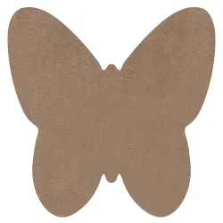 Tapis SHAPE 3150 Shaggy Papillon - beige en peluche, antidérapant, lavable