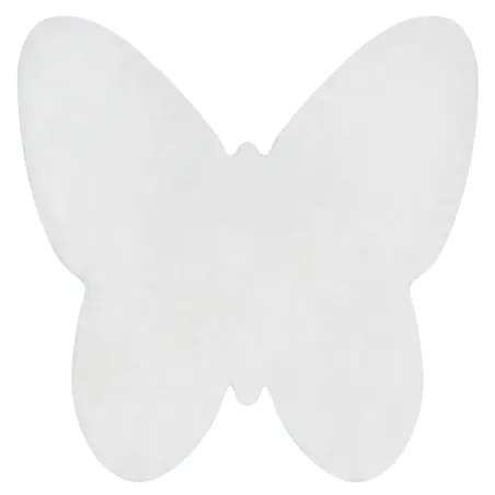 Tapis SHAPE 3150 Papillon ivoire, en peluche, antidérapant et lavable