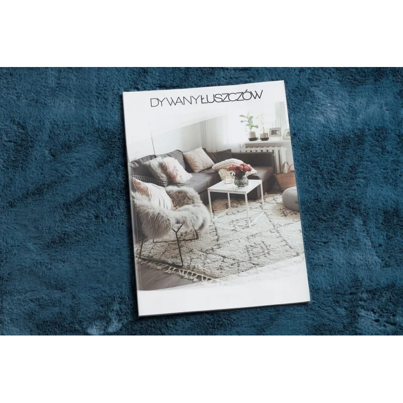 Tapis doux bleu, parfait pour la chambre d'enfant