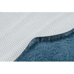 Tapis en peluche bleu, pour le salon ou la chambre