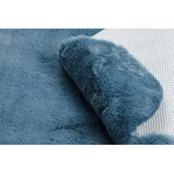 Tapis shaggy bleu, parfait pour la chambre d'enfant ou pour jouer