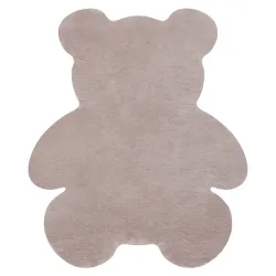 Tapis SHAPE 3146 Shaggy ours en peluche - rose en, antidérapant, lavable
