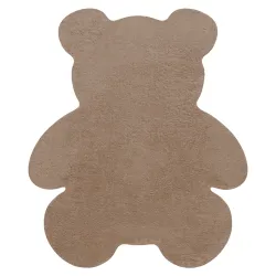 Tapis SHAPE 3146 Shaggy ours en peluche - beige, antidérapant, lavable
