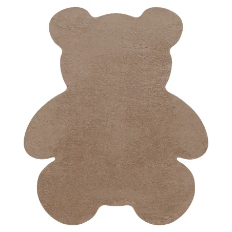 Tapis SHAPE 3146 en peluche beige, antidérapant et lavable
