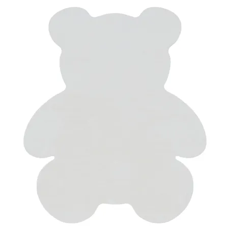 Tapis SHAPE 3146 Shaggy ours en peluche ivoire, antidérapant et lavable
