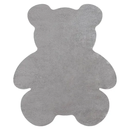 Tapis SHAPE 3146 Shaggy ours en peluche - gris, doux, antidérapant, lavable