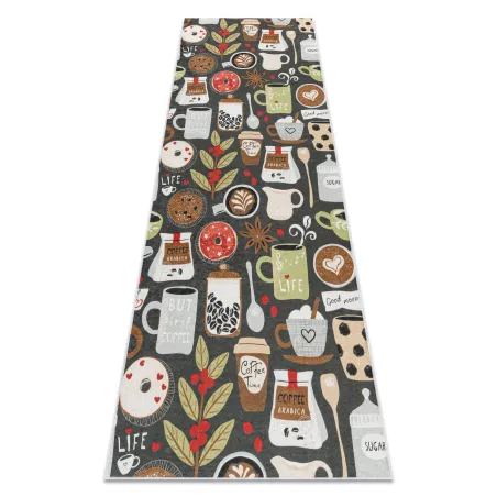 Tapis ANDRE 1297 marron, antidérapant, pour la cuisine