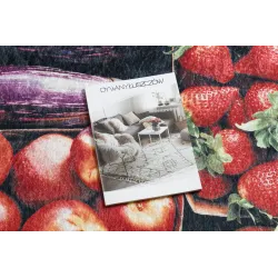 Tapis antidérapant avec fruits, doux et agréable au toucher