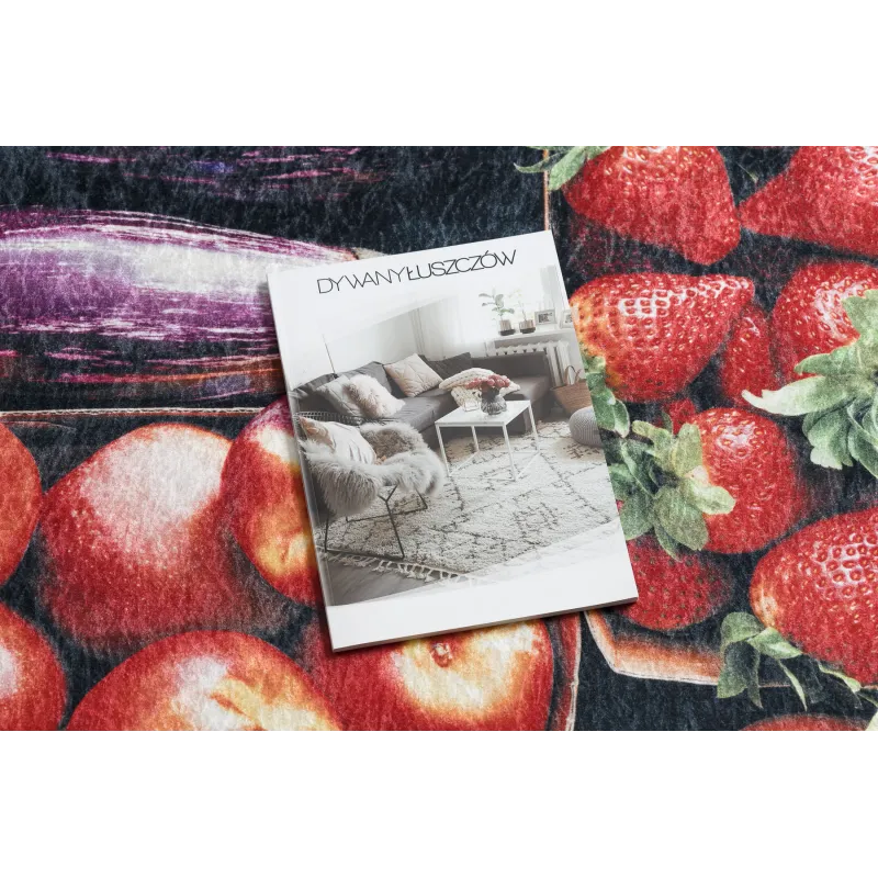 Tapis antidérapant avec fruits, doux et agréable au toucher