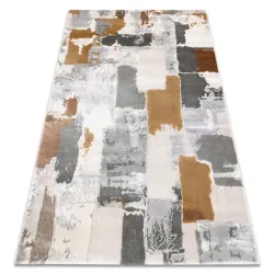 Tapis ACRYLIQUE ELITRA 6215 Abstraction vintage gris / jaune