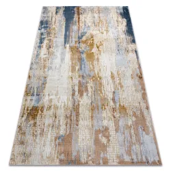 Tapis ACRYLIQUE ELITRA 6770 Abstraction vintage gris / jaune