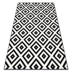 Tapis BCF Morad RUTA Losanges, géométrique - noir / crème