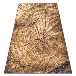 Tapis BCF Morad Pien tronc d'arbre bois - gris / beige / or ancien