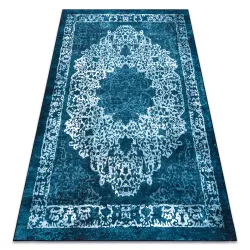 Tapis ANTIKA 123 tek, ornement moderne, lavable - bleu