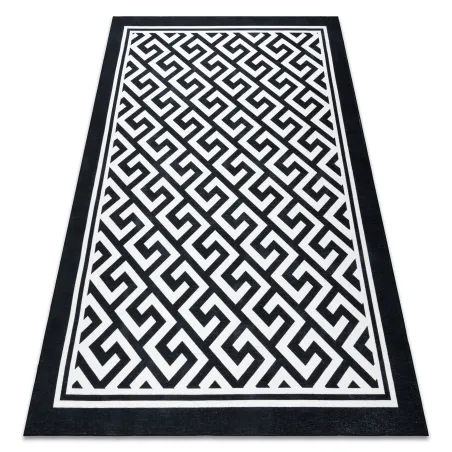 Tapis ANTIKA 122 tek, moderne, lavable en ivoire et gris