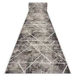 Tapis de couloir MATEO 8031/944 Moderne, géométrique, triangles - structurel gris / beige