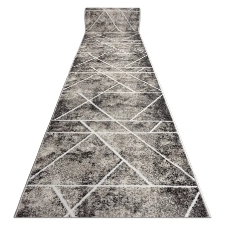 Tapis moderne avec motif géométrique de triangles gris et beige