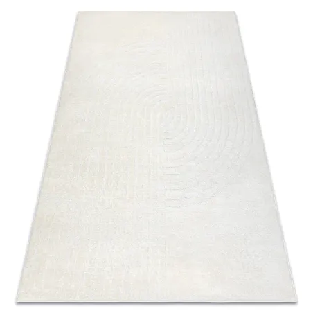 Tapis moderne géométrique crème, idéal pour les espaces contemporains