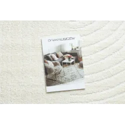 Tapis crème avec motifs géométriques, style moderne, pour le salon